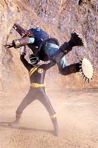 Black Ranger tossing Bell Org